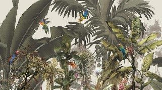 Papier peint panoramique Jungle bananier exotique, XXL, tendance