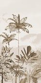 Panoramic jungle eden sepia wallpaper