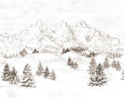 Papier peint montagne massif des Alpes
