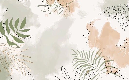 Papier peint panoramique aquarelle végétale