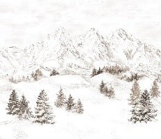 Papier peint montagne massif des Alpes