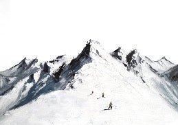 Papier peint ski alpinisme en montagne, XXL, tendance