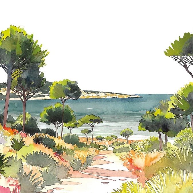 Panoramic summer air wallpaper