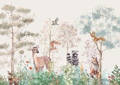 Papier peint chambre enfant nature magique beige