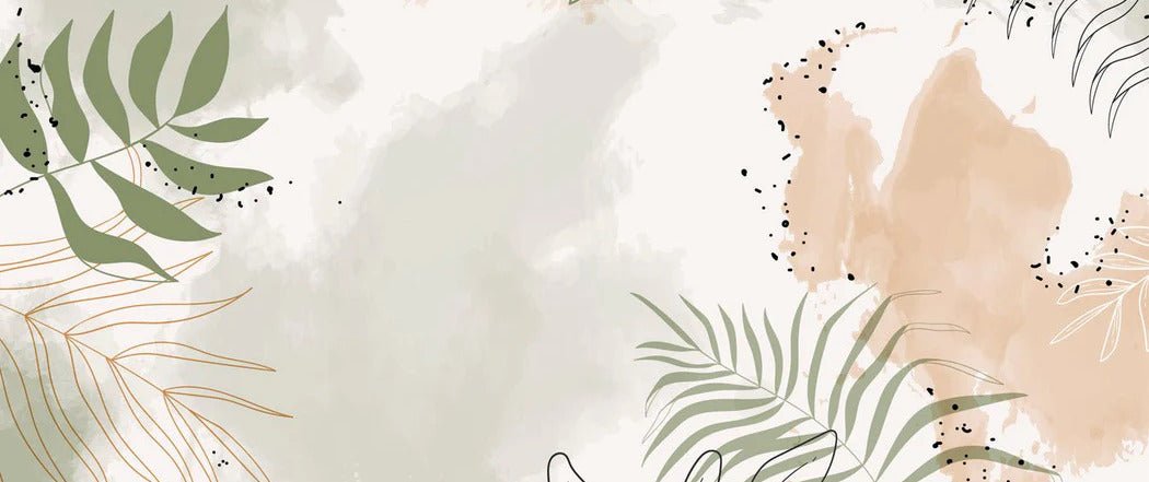 Papier peint panoramique aquarelle végétale