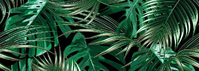Papier peint intissé grandes feuilles vertes, XXL, tendance