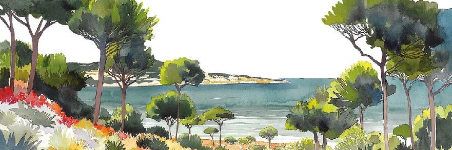 Panoramic summer air wallpaper