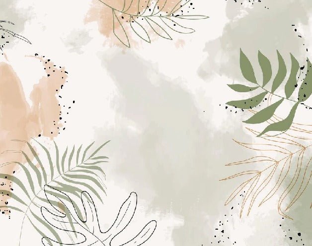 Papier peint panoramique aquarelle végétale