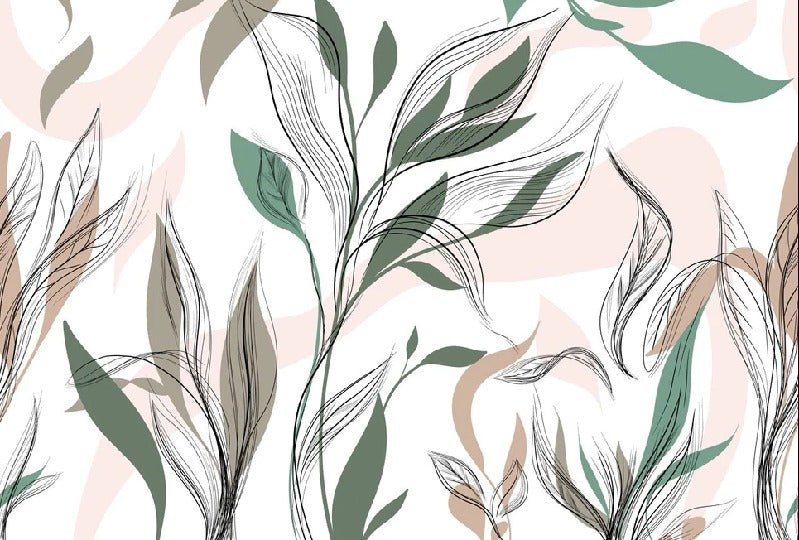 Papier peint panoramique fleur graphique