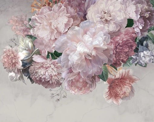 Papier peint panoramique pivoines, XXL, tendance