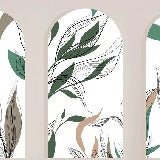 Papier peint flore architecturale