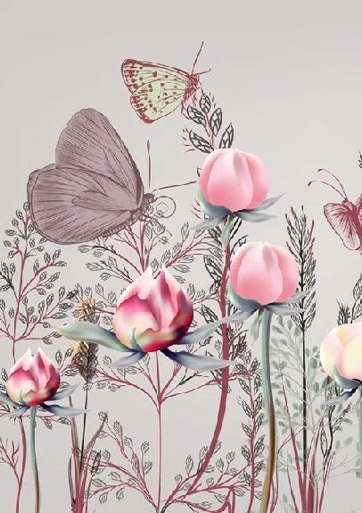 Papier peint panoramique Fleur & Tulipe, XXL, tendance