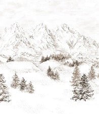 Papier peint montagne massif des Alpes, XXL, tendance