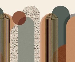 Papier peint Art déco graphique tendance