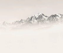 Papier peint Mont Blanc dans la brume sépia