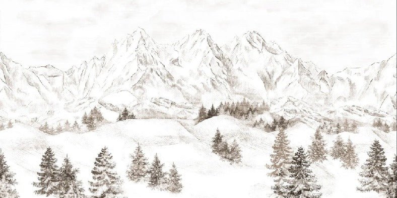 Papier peint montagne massif des Alpes