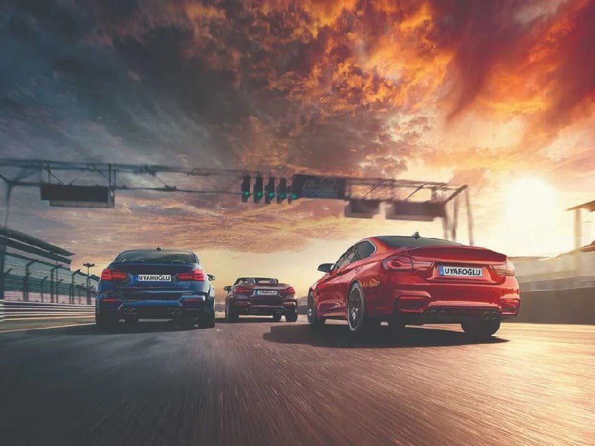 Papier peint panoramique voiture top départ, XXL, tendance