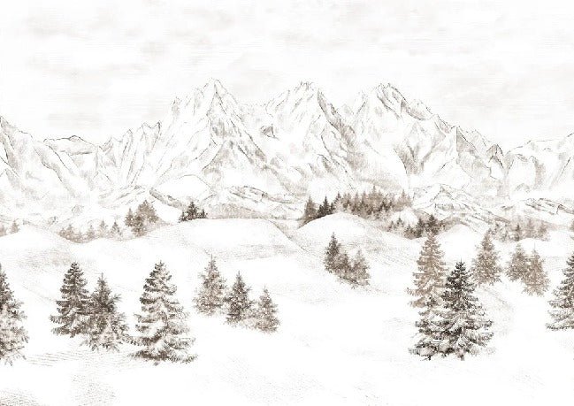 Papier peint montagne massif des Alpes