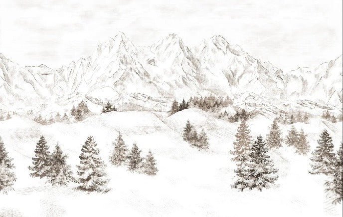 Papier peint montagne massif des Alpes