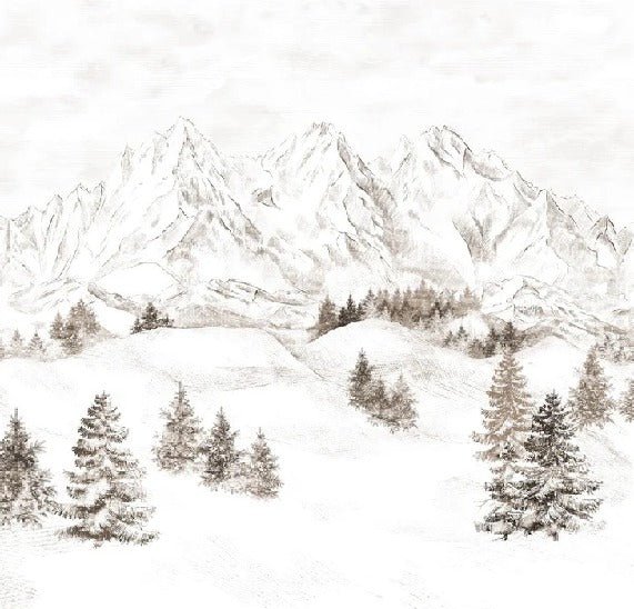 Papier peint montagne massif des Alpes