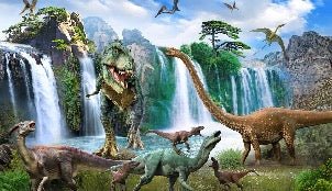 Papier peint Dinosaures 3D
