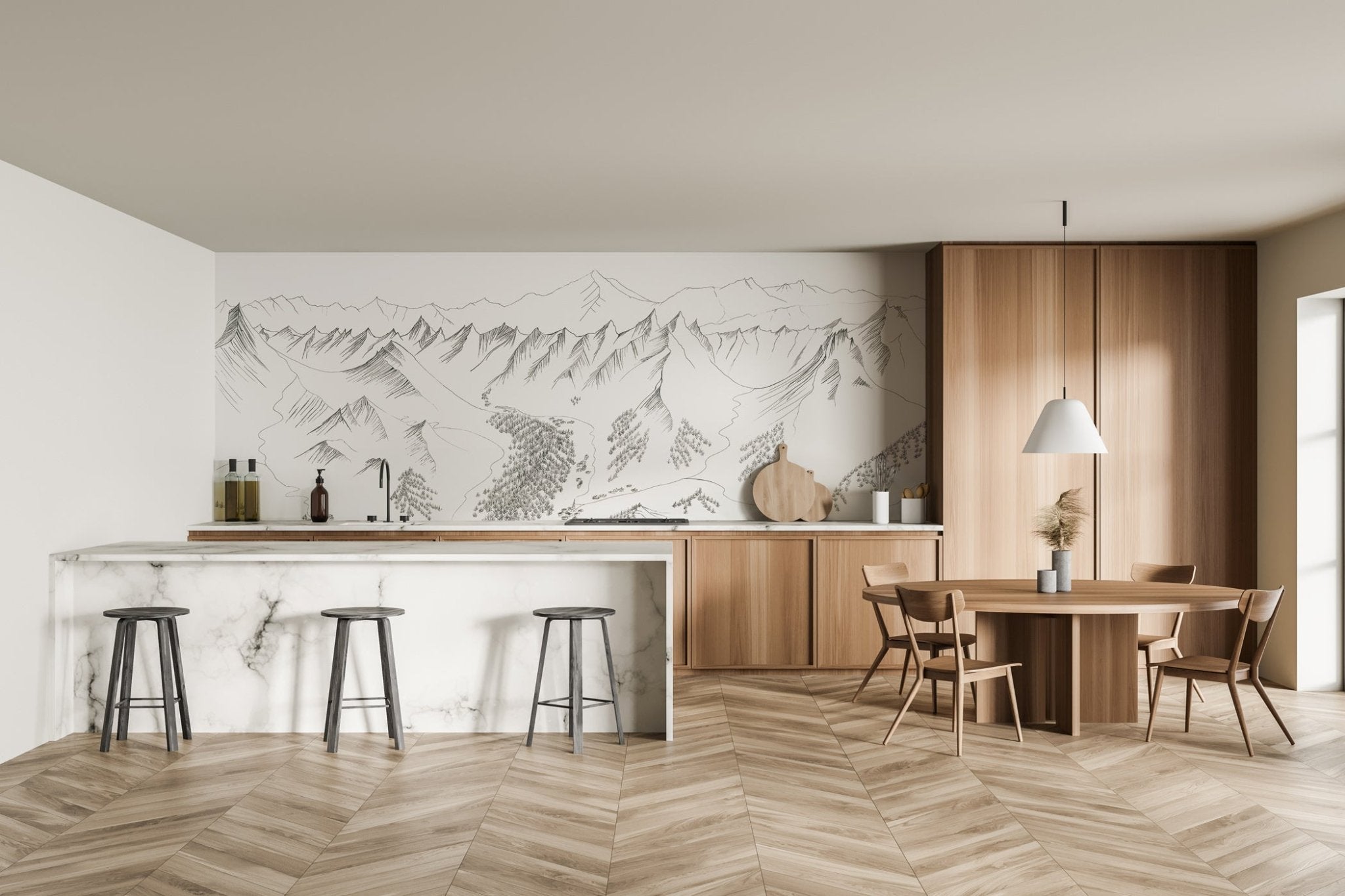 Papier peint en piste – La Clusaz, XXL, tendance