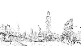 Papier peint architecture New York