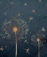 Papier peint Pissenlit & Bleu profond, XXL, tendance