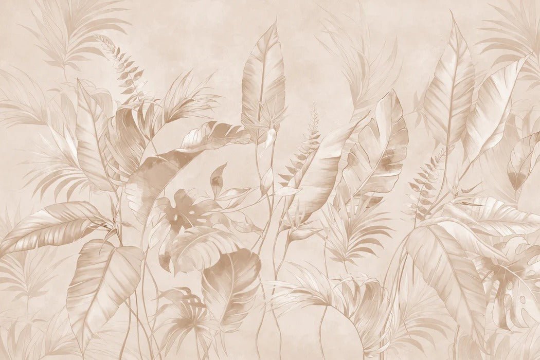 Papier peint élégante jungle poudrée