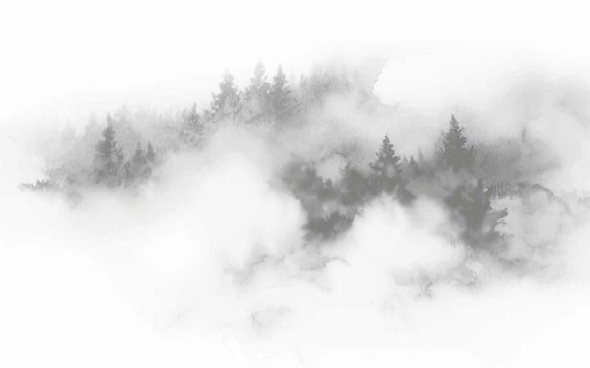 Papier peint brume des Cimes gris, XXL, tendance