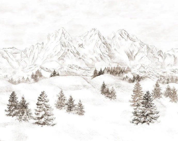 Papier peint montagne massif des Alpes