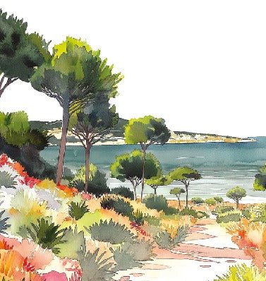 Panoramic summer air wallpaper