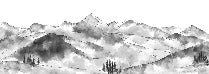 Papier peint montagne chaine des Aravis noir et blanc