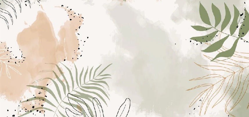 Papier peint panoramique aquarelle végétale
