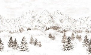 Papier peint montagne massif des Alpes