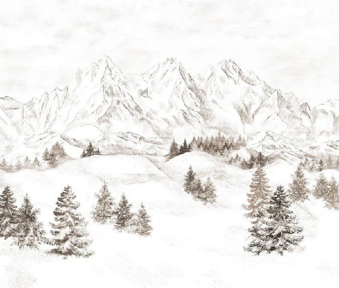 Papier peint montagne massif des Alpes