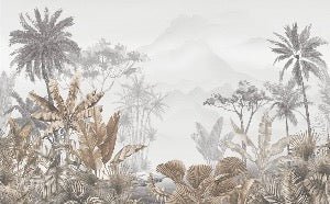 Tropical sepia wallpaper