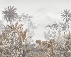 Tropical sepia wallpaper