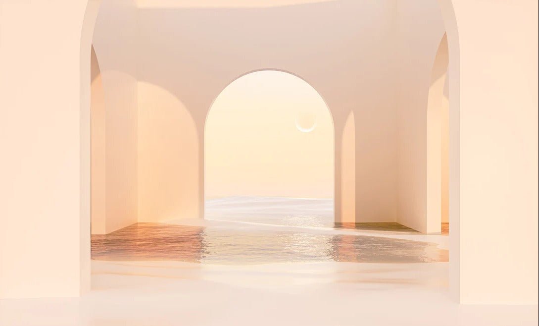 Papier peint panoramique design sunset arch, mural concept, tendance