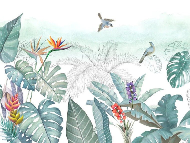 Papier peint Végétal & Bird Prestige, XXL, tendance