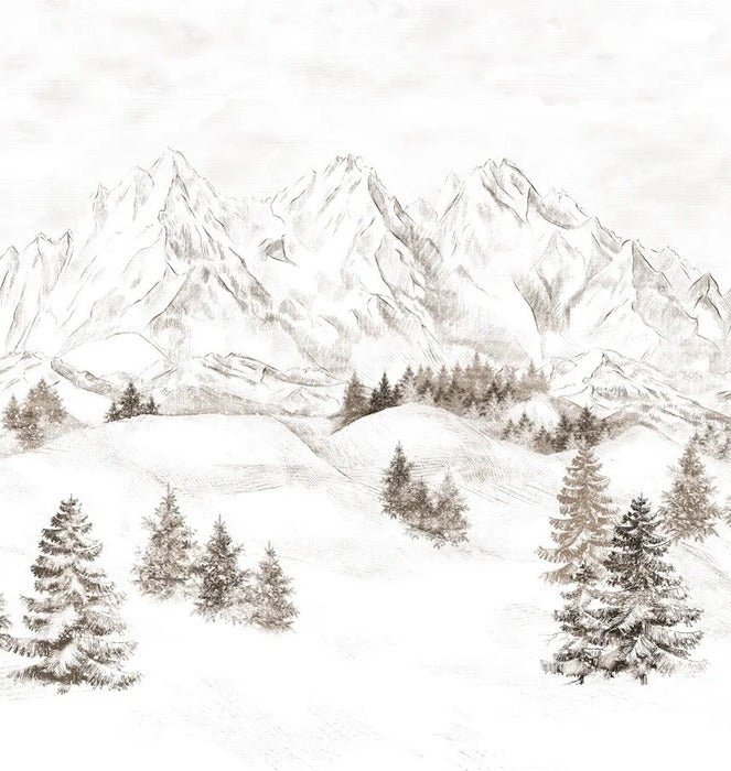 Papier peint montagne massif des Alpes