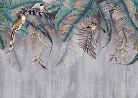 Papier peint Feuilles & Birds