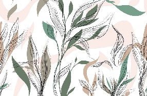 Papier peint panoramique fleur graphique, XXL, tendance