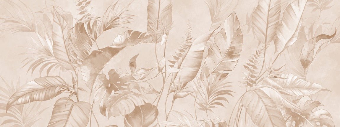 Papier peint élégante jungle poudrée, XXL, tendance