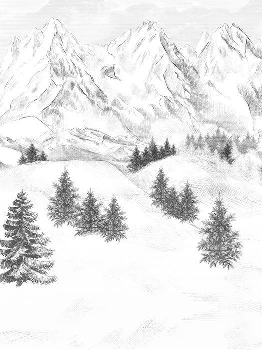 Papier peint montagne sommets de Chamonix