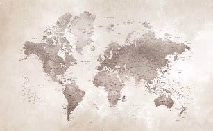 Papier peint carte du monde intemporel