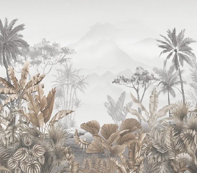 Papier peint tendance tropical sepia, XXL, tendance