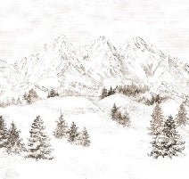 Papier peint montagne massif des Alpes