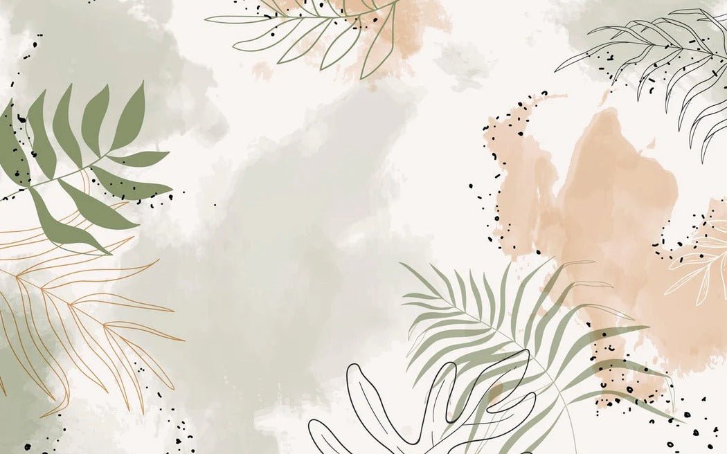 Papier peint panoramique aquarelle végétale