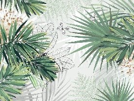 Papier peint panoramique nature green palm, XXL, tendance